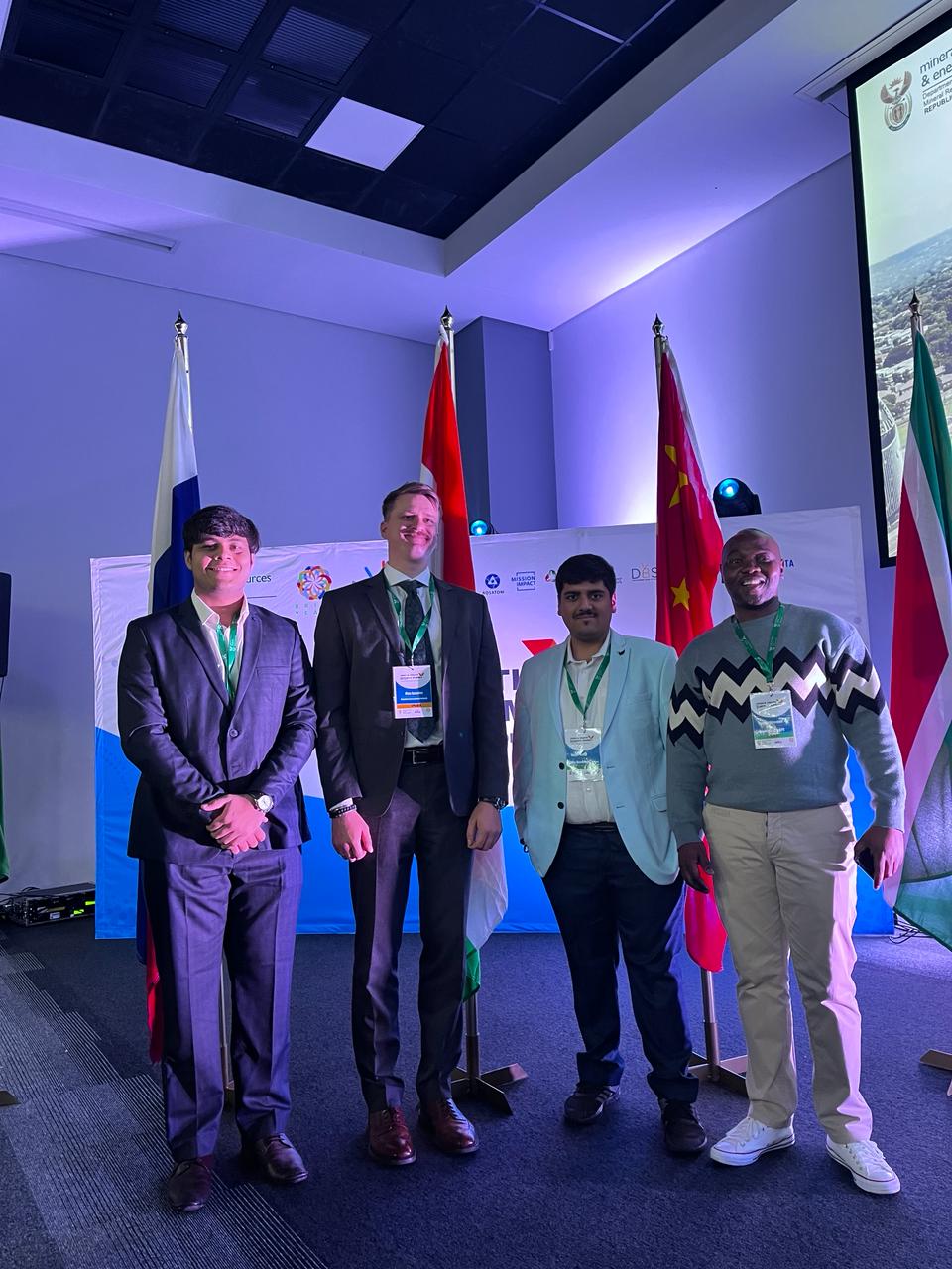 Asish Singh with fellow delegates at the BRICS Youth Energy Summit in Johannesburg